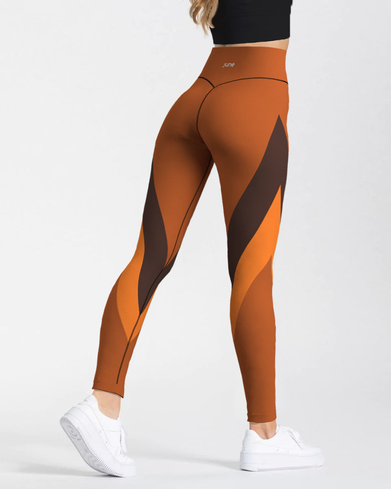 Surge High Waist Leggings - Cocoa Blaze