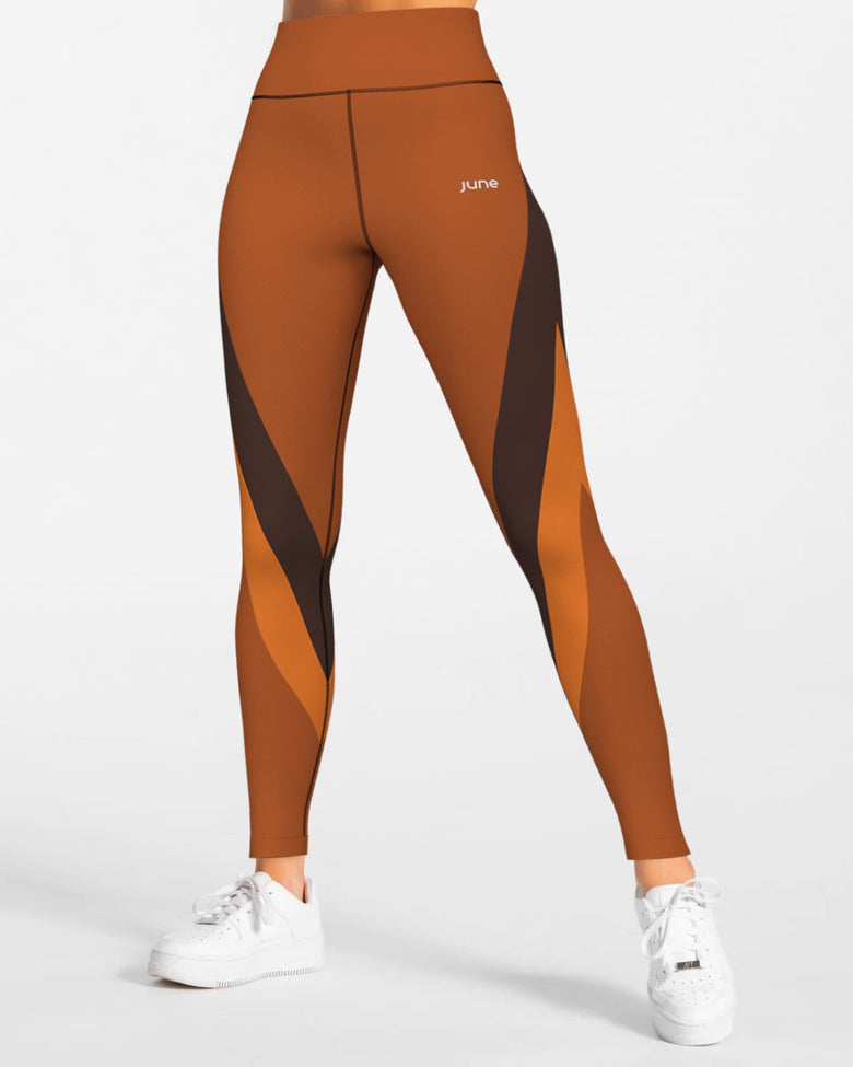 Surge High Waist Leggings - Cocoa Blaze