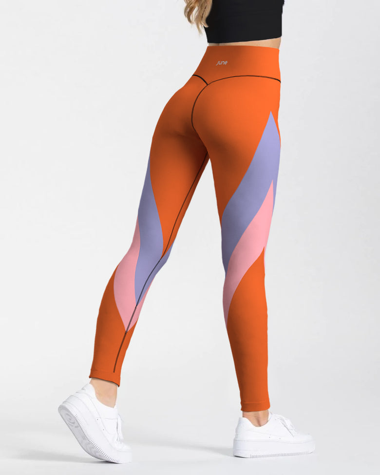 Surge High Waist Leggings - Coral