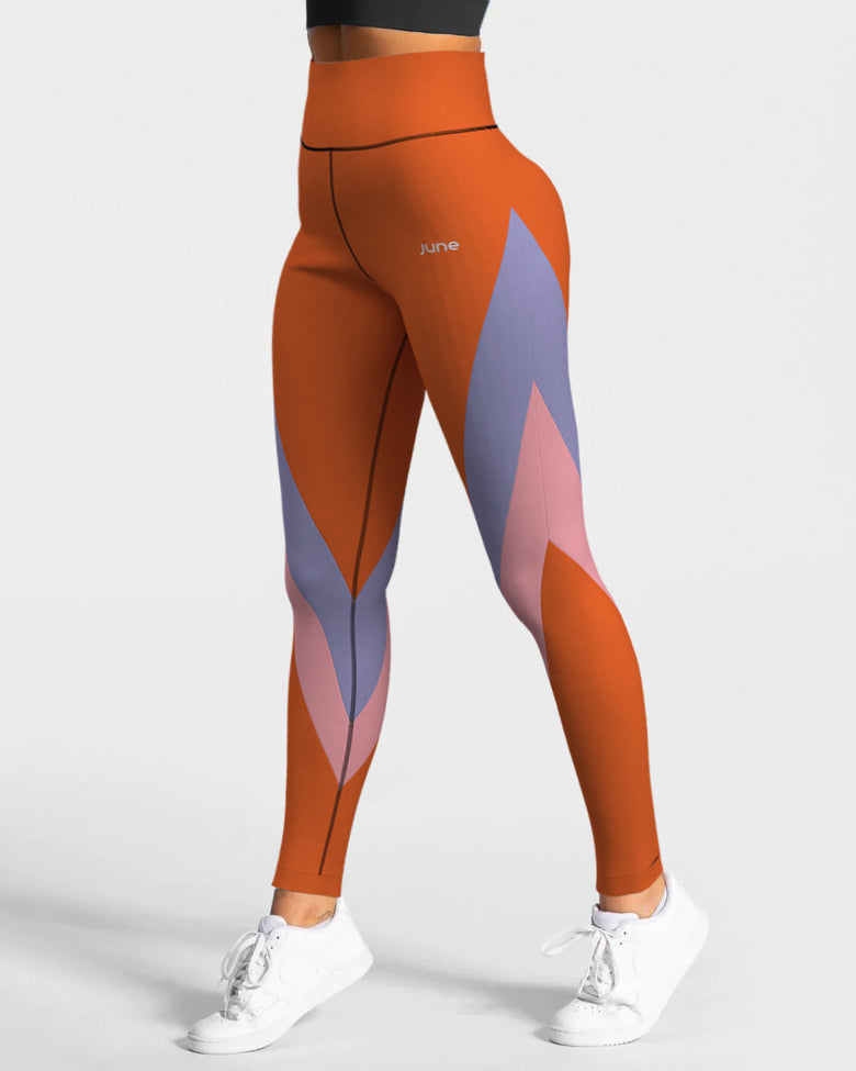 Surge High Waist Leggings - Coral