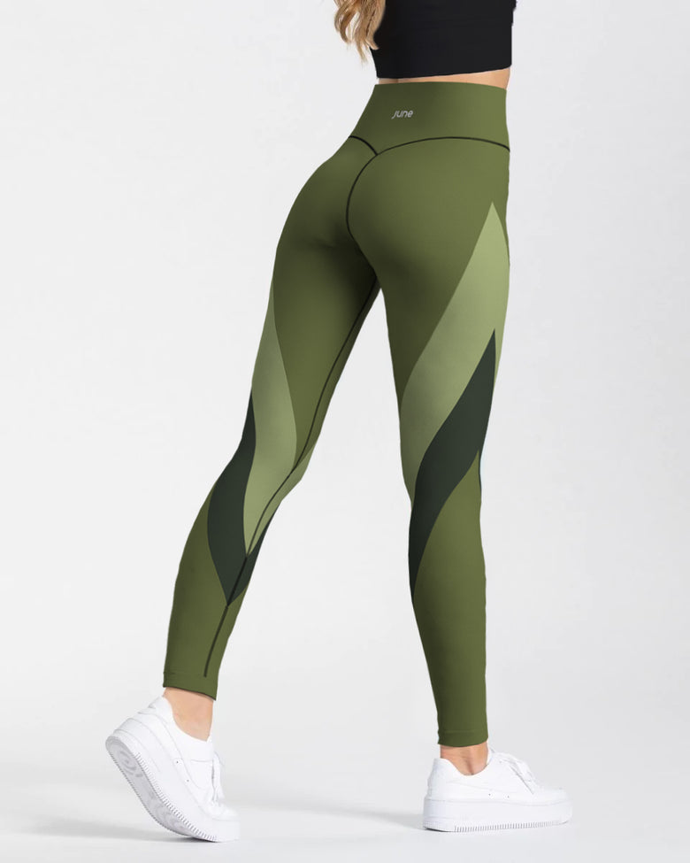 Surge High Waist Leggings - Forest Drift