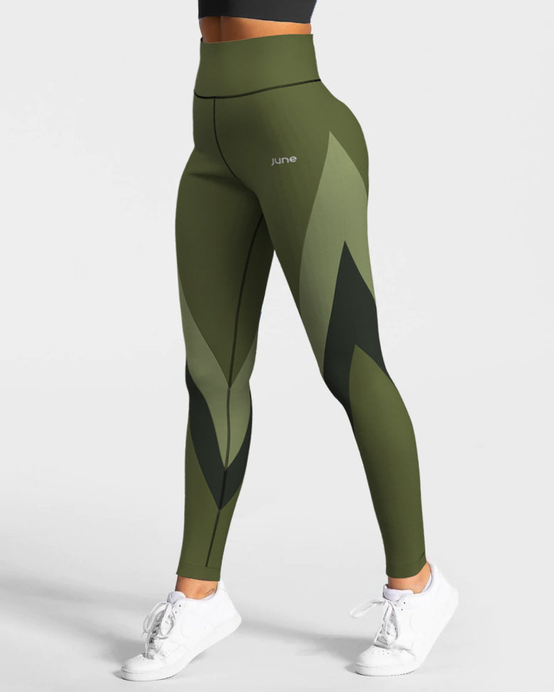 Surge High Waist Leggings - Forest Drift