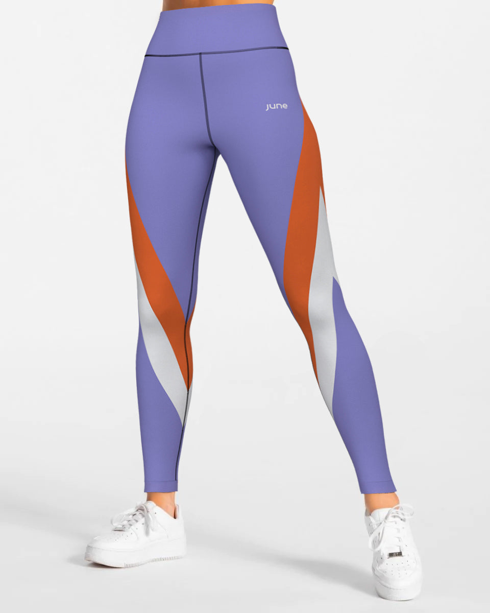 Surge High Waist Leggings - Lavender Flame