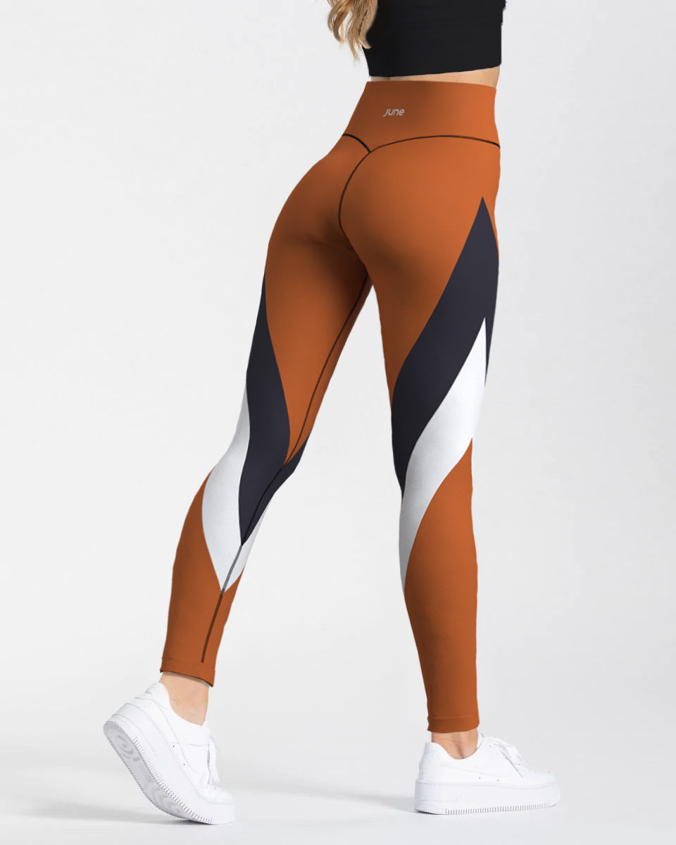 Surge High Waist Leggings - Mahogany