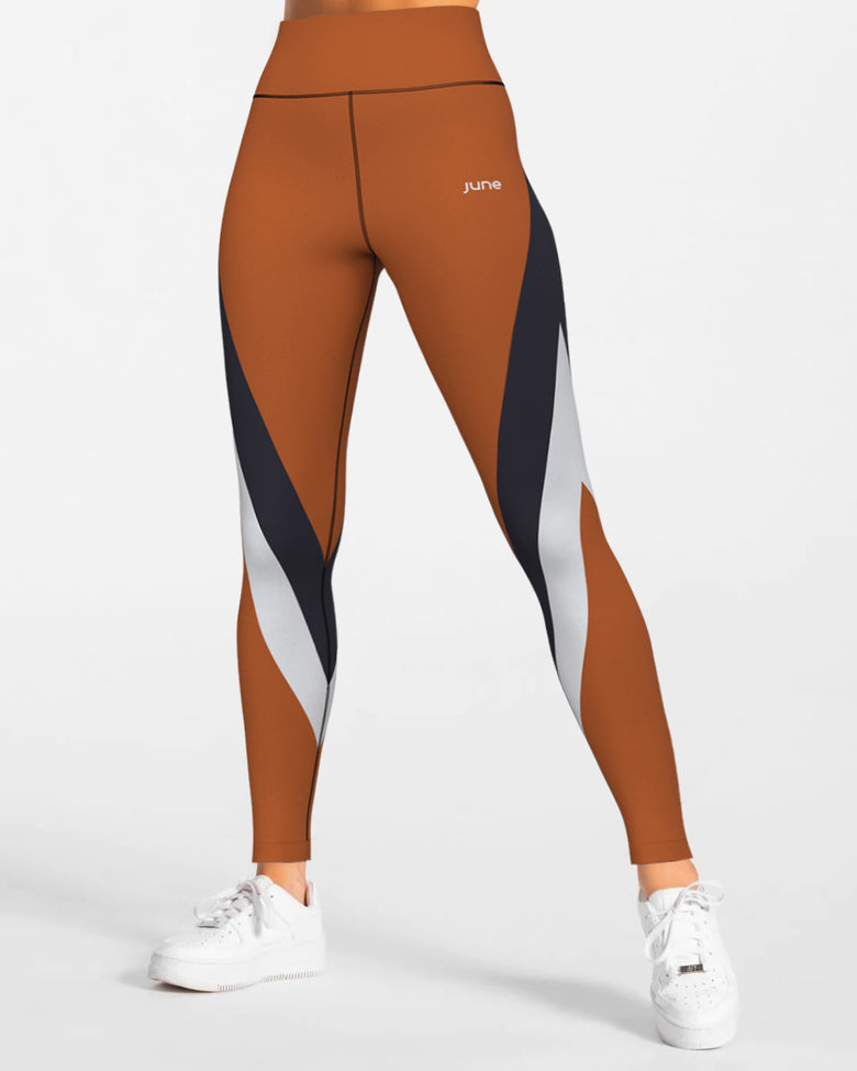 Surge High Waist Leggings - Mahogany