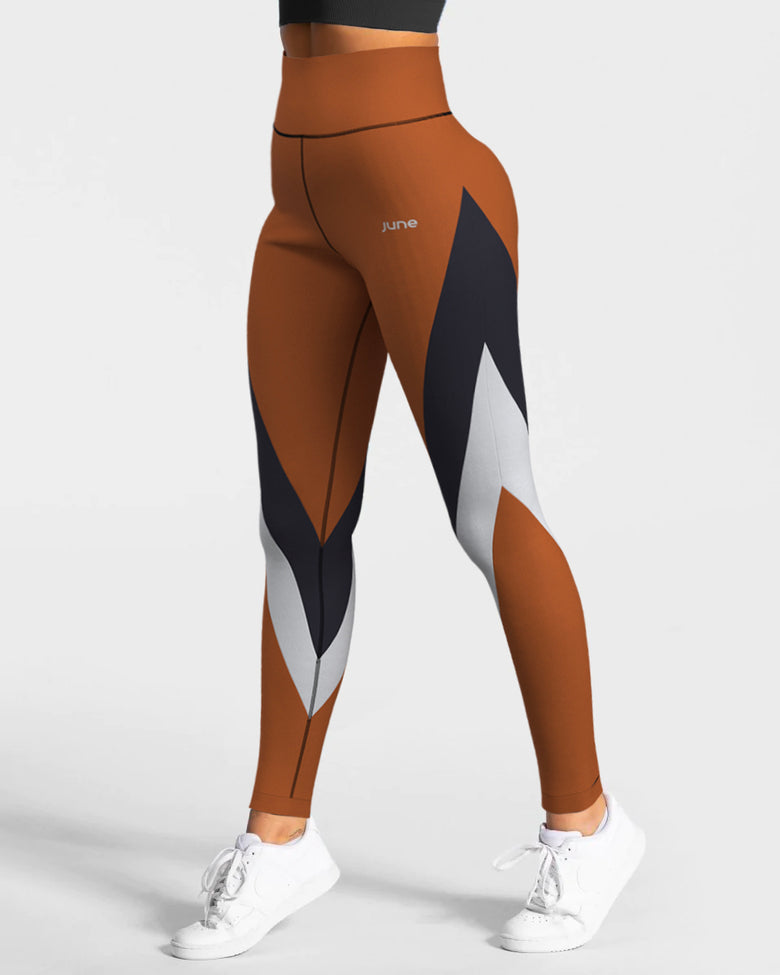 Surge High Waist Leggings - Mahogany