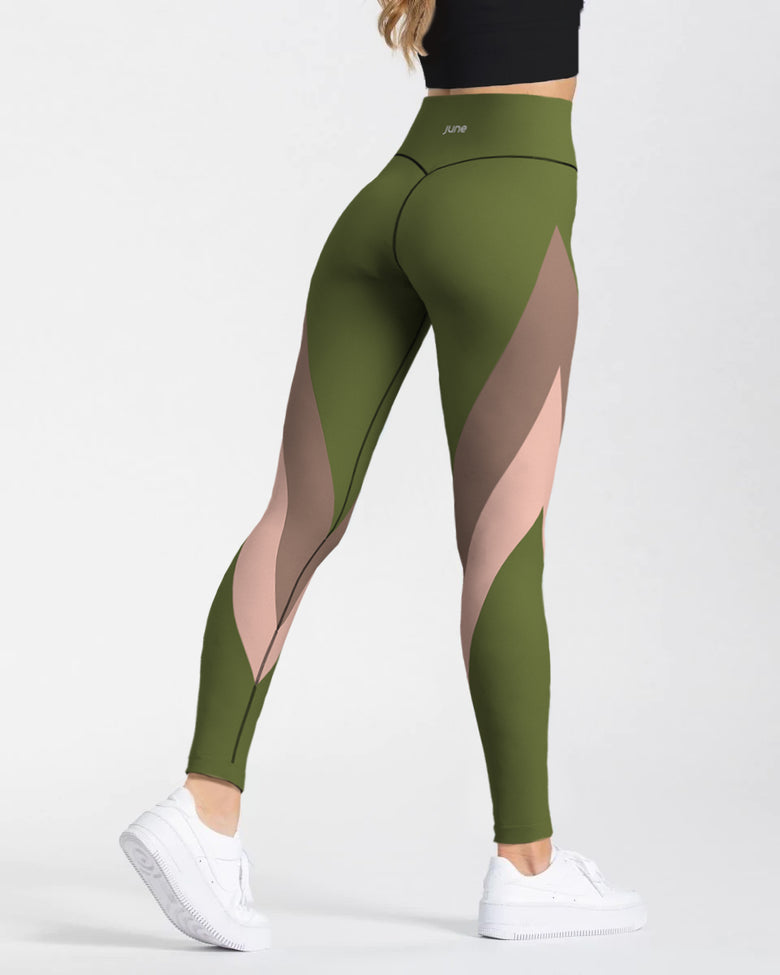 Surge High Waist Leggings - Olive