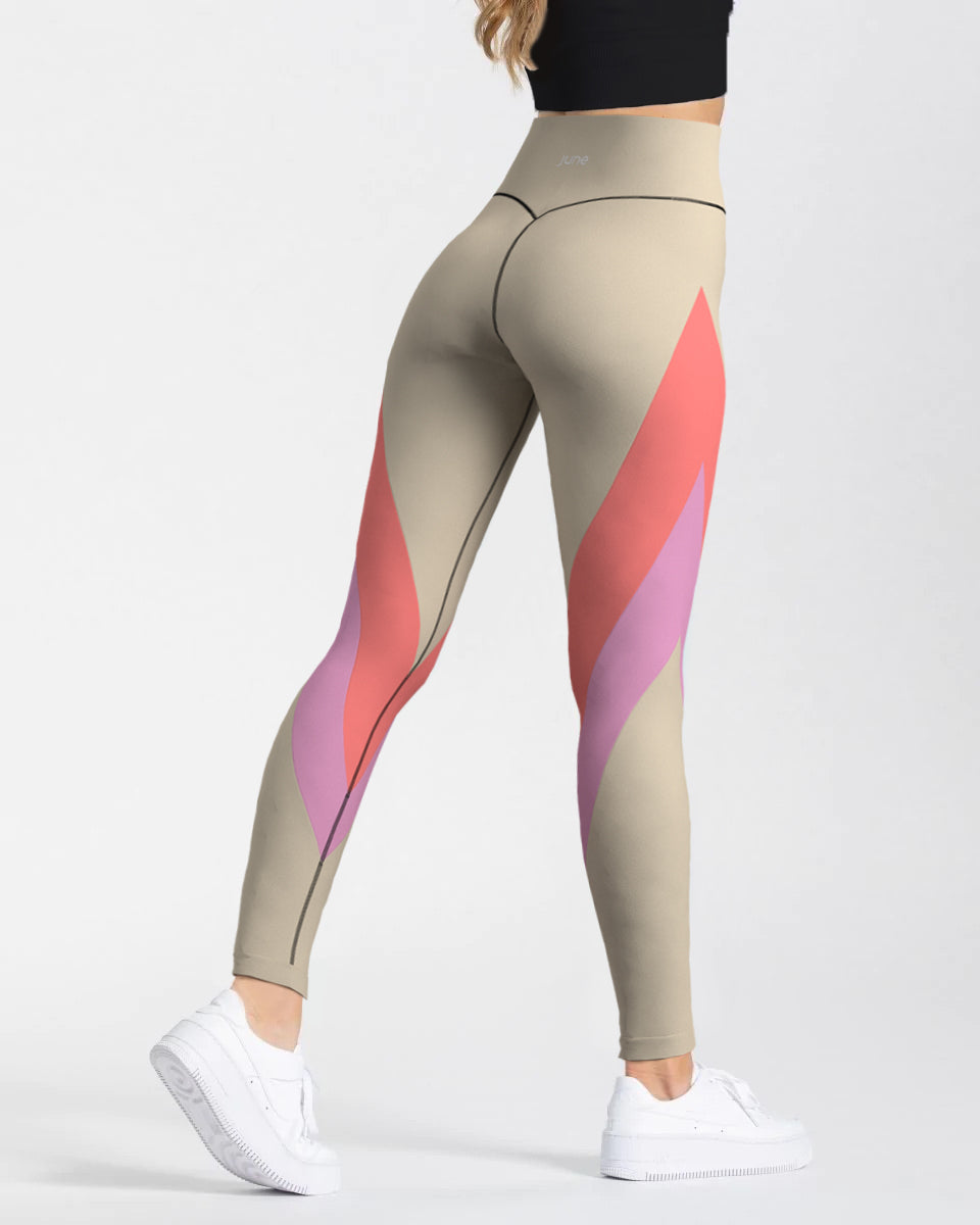 Surge High Waist Leggings - Peachy Stone