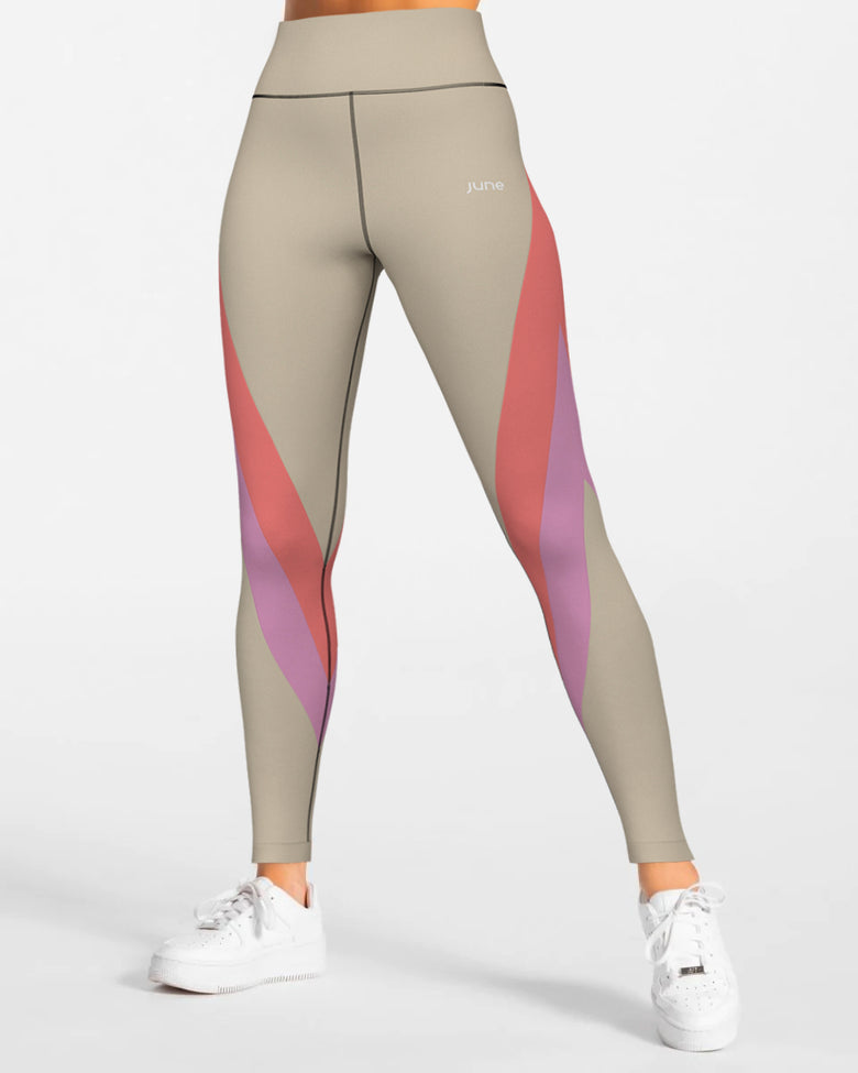 Surge High Waist Leggings - Peachy Stone