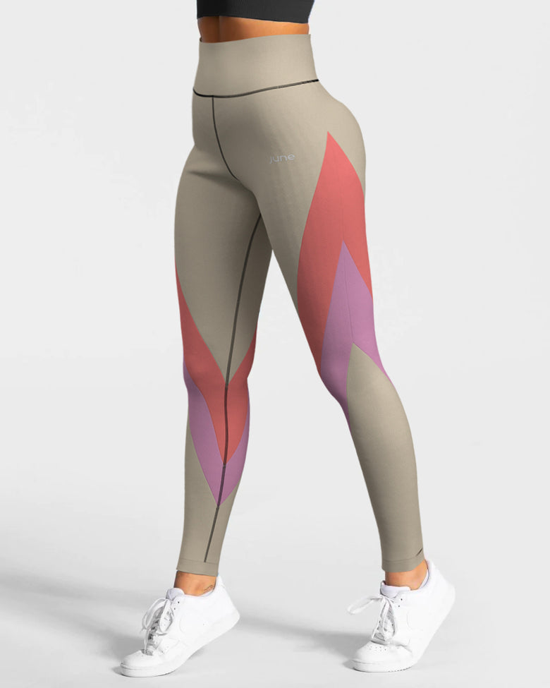 Surge High Waist Leggings - Peachy Stone