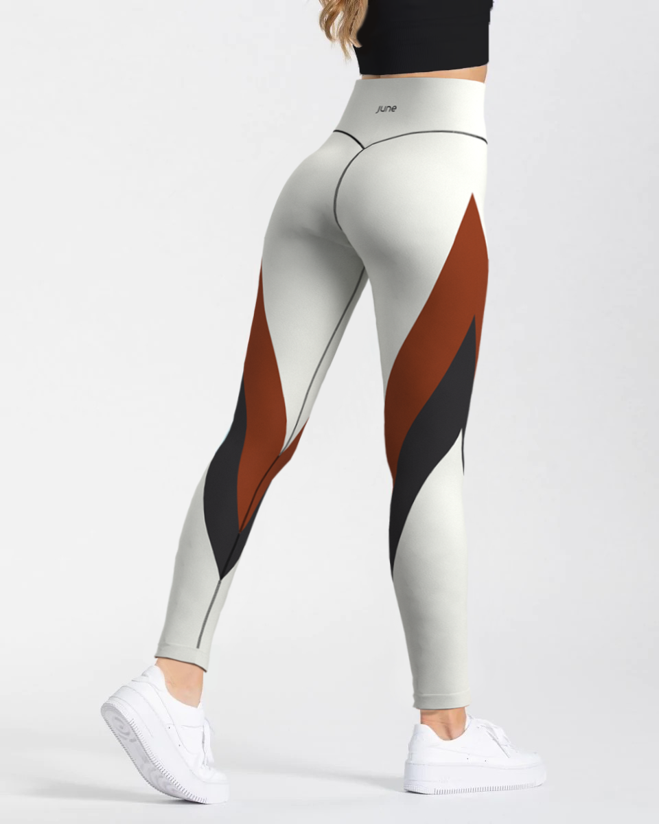 Surge High Waist Leggings - White