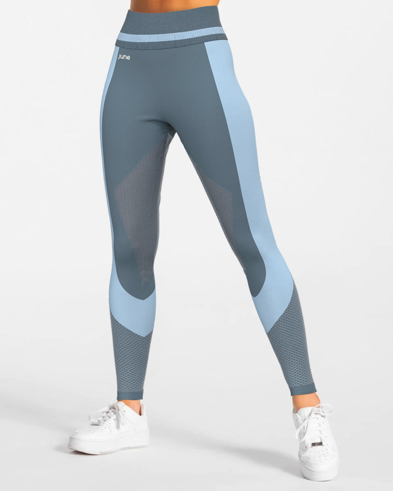 Aero Seamless Leggings - Blue