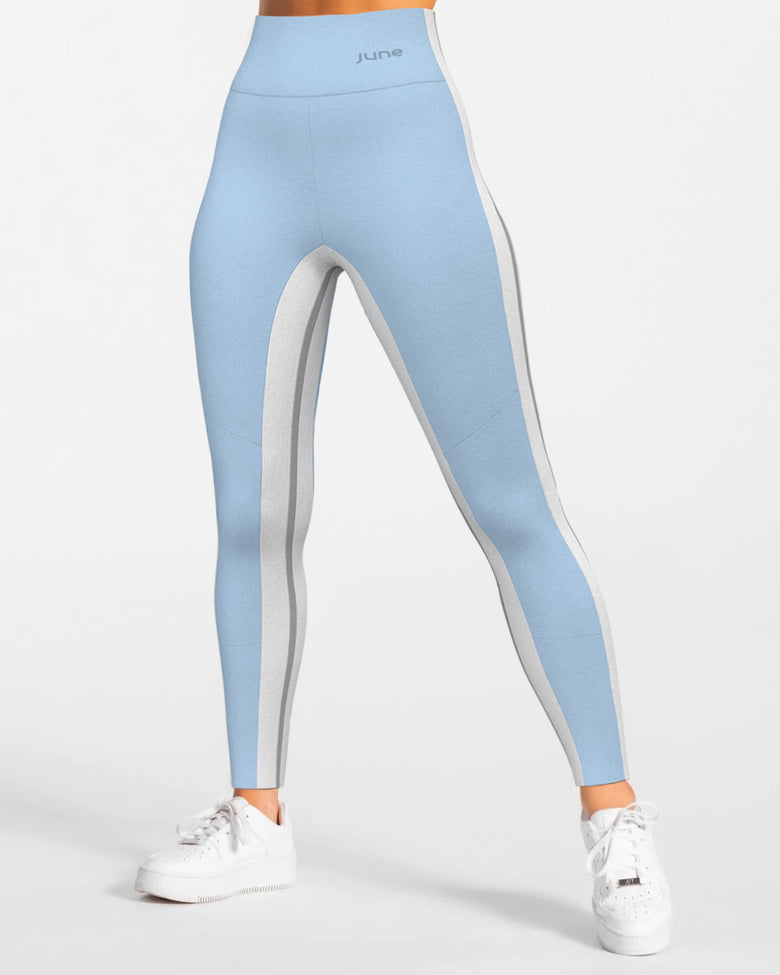 Perform High-Waist Seamless Leggings - Blue